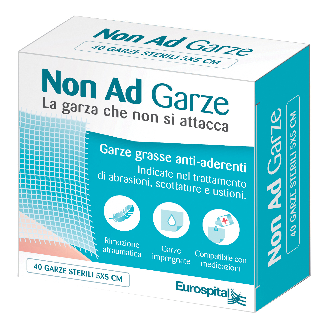 GARZA PARAFFINATA NON ADESIVA 5X5 40 PEZZI