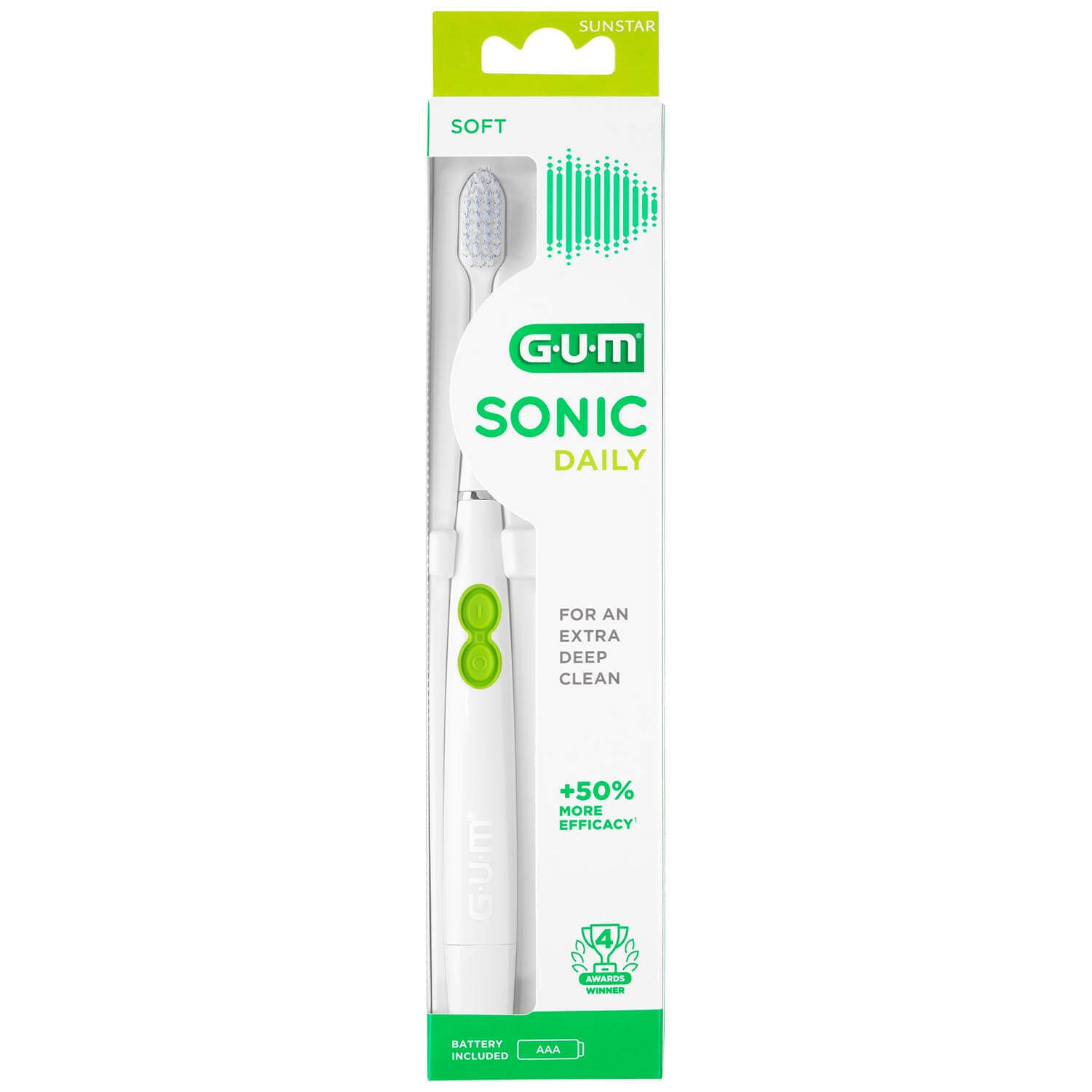 GUM SONIC DAILY SPAZZOLINO WHITE