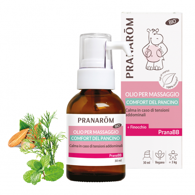 PRANAROM BEBE OLIO PER MASSAGGIO COMFORT DEL PANCINO 30ML