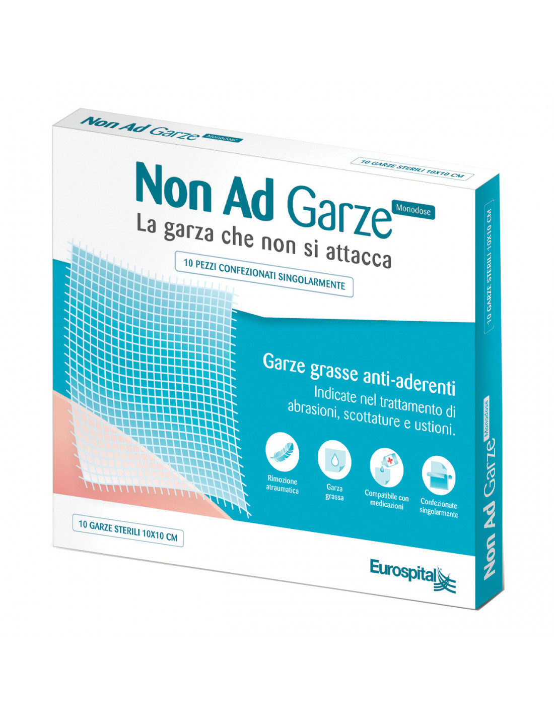 GARZA PARAFFINATA NON ADESIVA 10 PEZZI