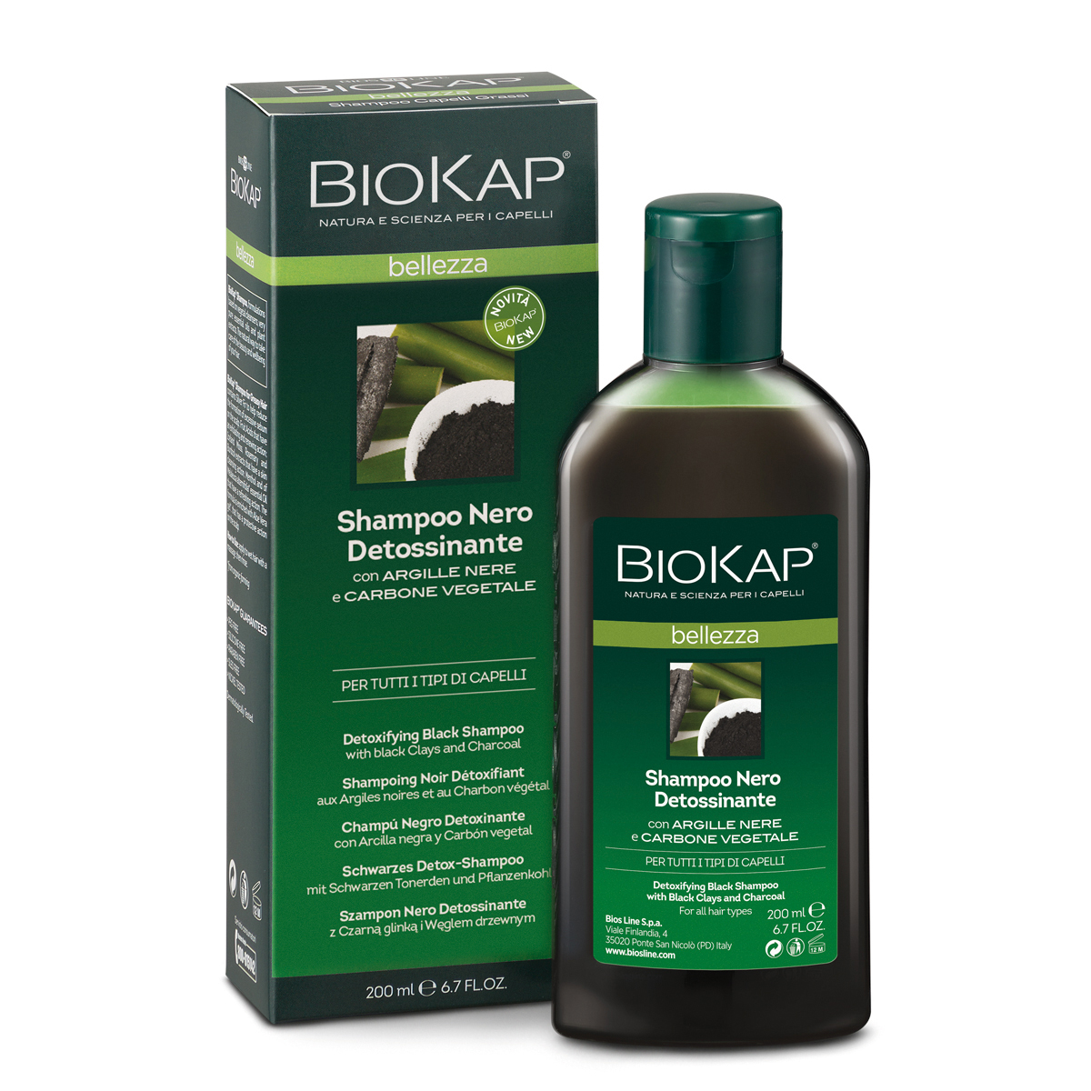 BIOKAP SHAMPOO NERO DETOSSINANTE