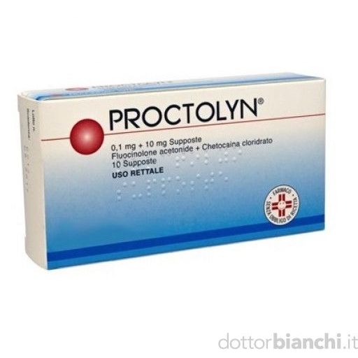 PROCTOLYN 10 SUPPOSTE 0,1MG+10MG