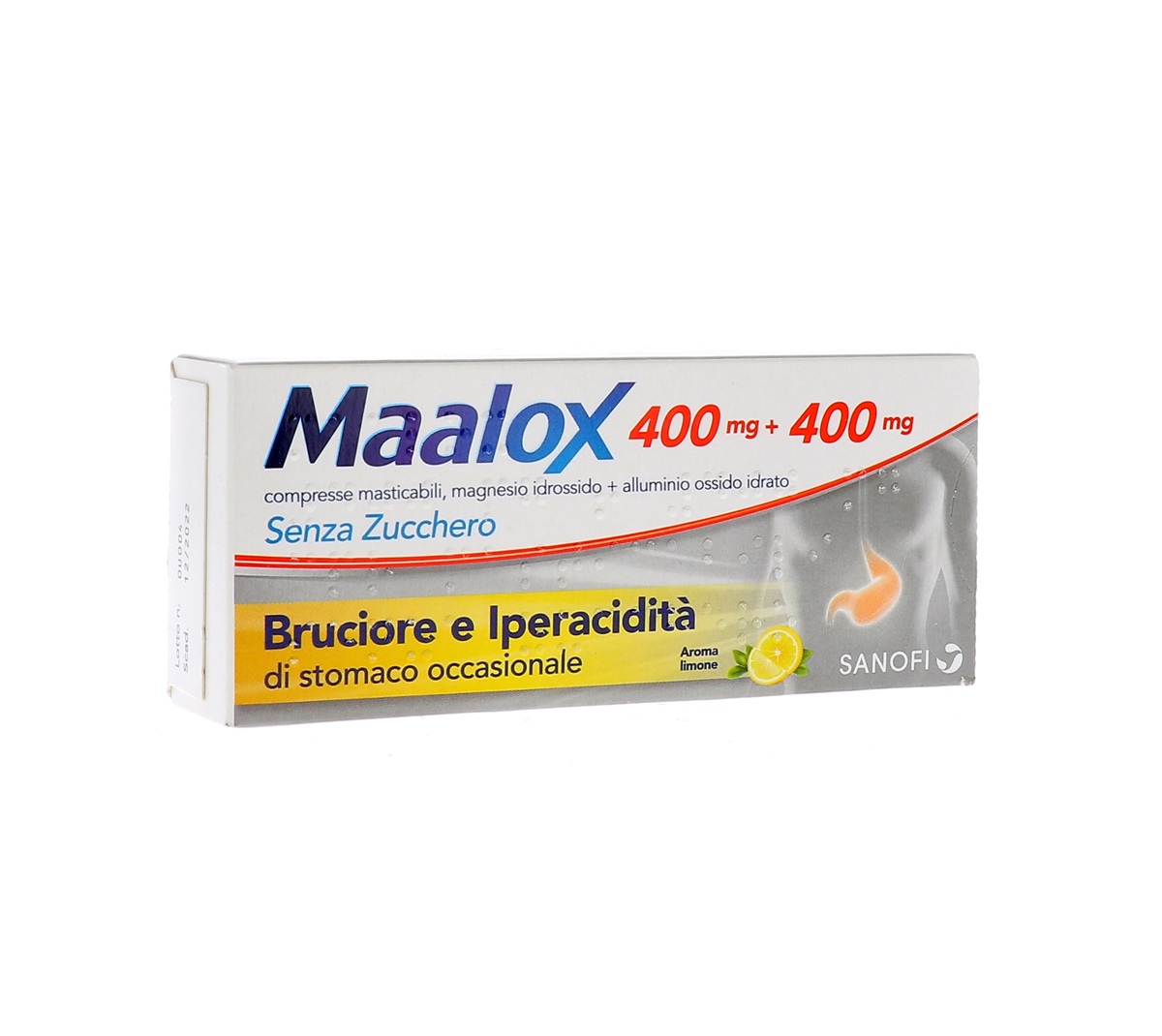 MAALOX SENZA ZUCCHERO 30 COMPRESSE LIMONE 400+400MG