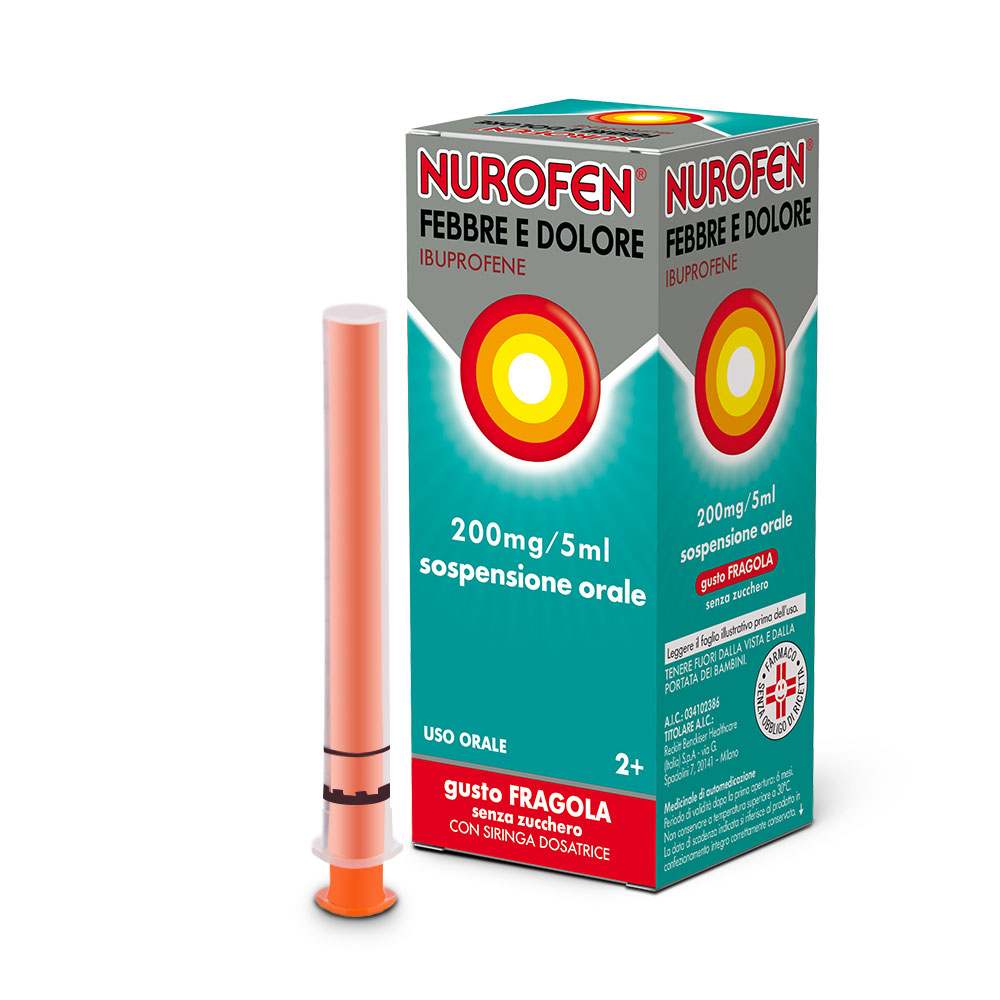 NUROFEN FEBBRE DOLORE BAMBINI SCIROPPO 200MG/5ML FRAGOLA