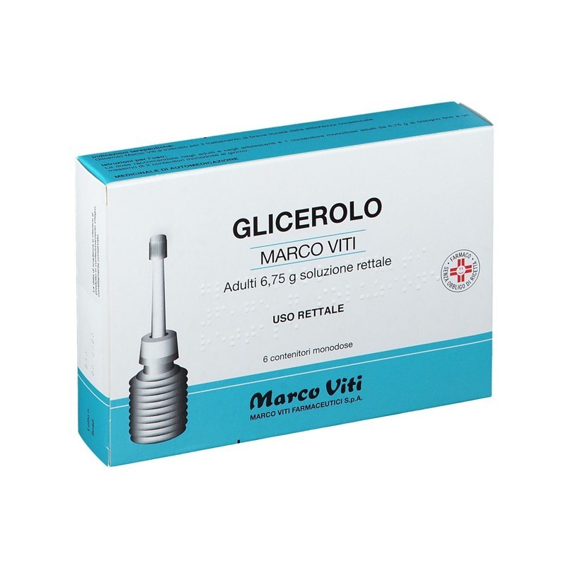 GLICEROLO MARCO VITI Adulti 6,75G SOLUZIONE RETTALE 6 CONTENITORI MONODOSE CON CAMOMILLA E MALVA