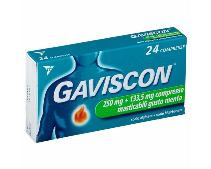 GAVISCON 24 COMPRESSE MENTA 250+133,5 MG