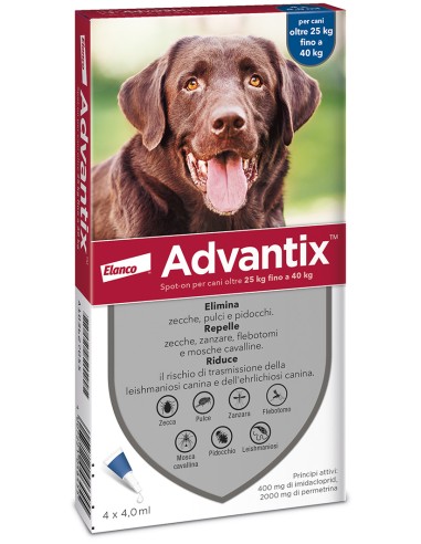 ADVANTIX SPOT ON 4 PIPETTE 25-40KG