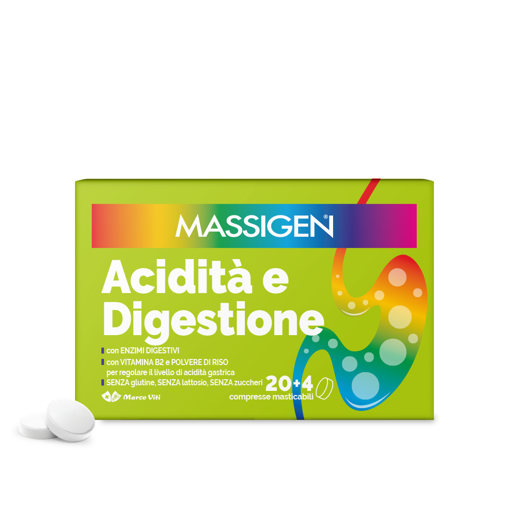 MASSIGEN ACIDITA' E DIGESTIONE 24 COMPRESSE MASTICABILI