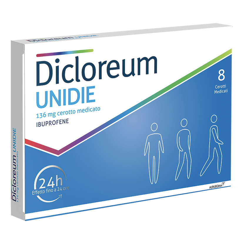 DICLOREUM UNIDIE 8 CEROTTI 136MG 24H