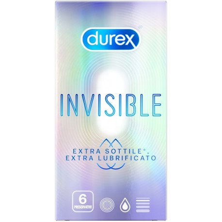 DUREX INVISIBLE EXTRA SOTTILE EXTRA LUBRIFICATO 6 PEZZI