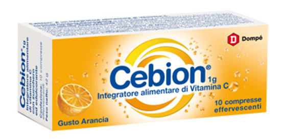 CEBION EFFERVESCENTE VIT C ARANCIA 10 COMPRESSE