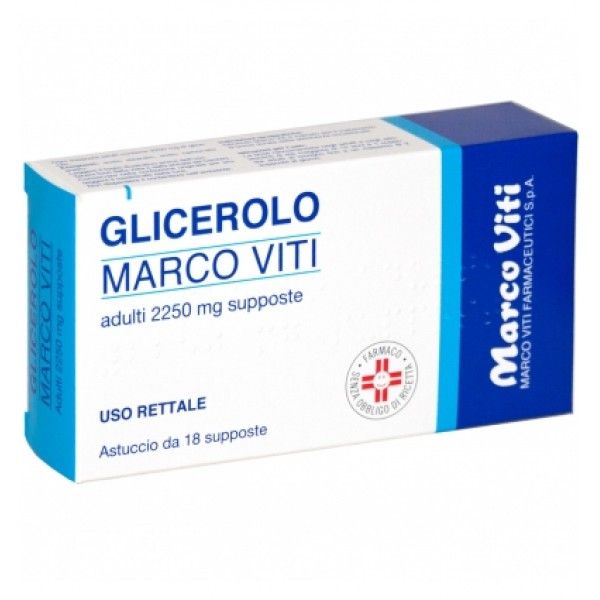 GLICEROLO MARCO VITI 2250 MG ADULTI STITICHEZZA OCCASIONALE 18 SUPPOSTE