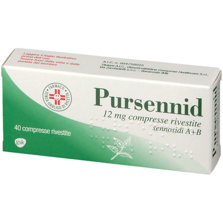 PURSENNID 40 COMPRESSE RIVESTITE 12MG