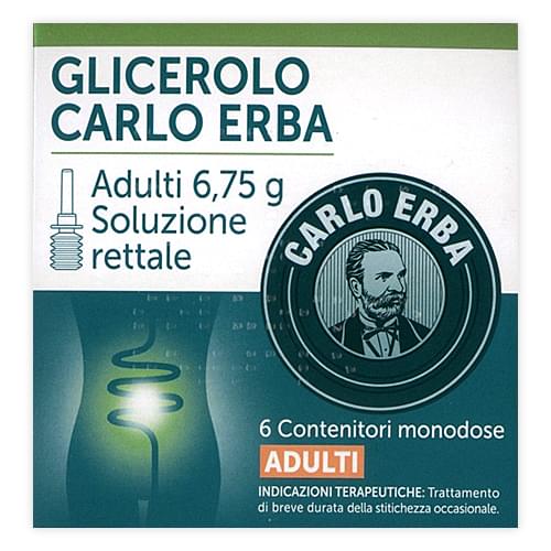 GLICEROLO CARLO ERBA ADULTI 6,75G SOLUZIONE RETTALE 6 CLISMI