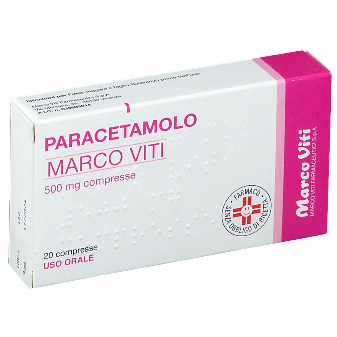 PARACETAMOLO MV 20CPR 500MG