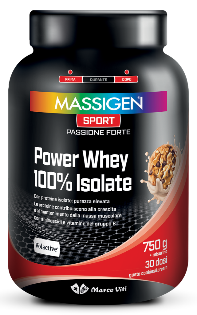 MASSIGEN SPORT POWER WHEY 100% ISOLATE COOKIES