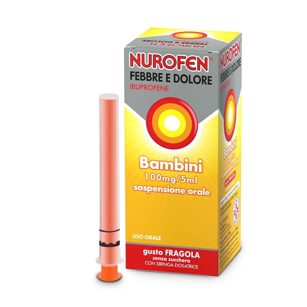 NUROFEN FEBBRE DOLORE BAMBINI SCIROPPO 100MG/5ML FRAGOLA