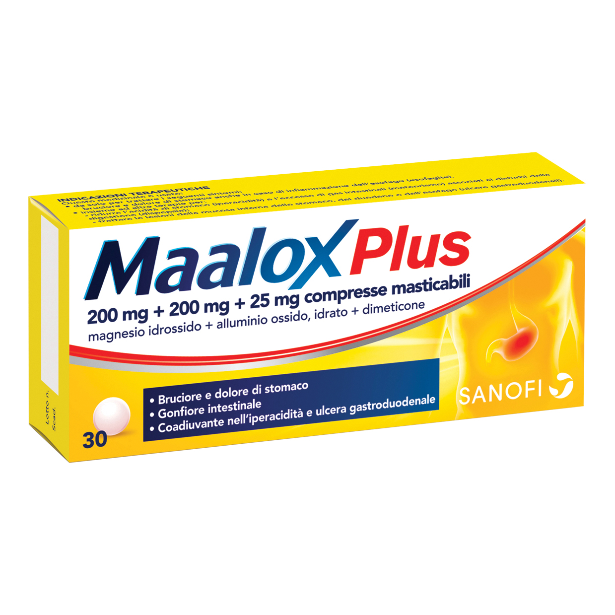 MAALOX PLUS 30CPR MAST