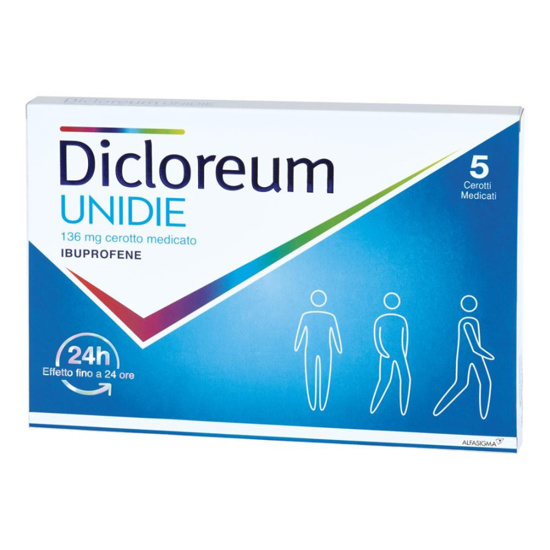 DICLOREUM UNIDIE 5 CEROTTI 136MG/24H