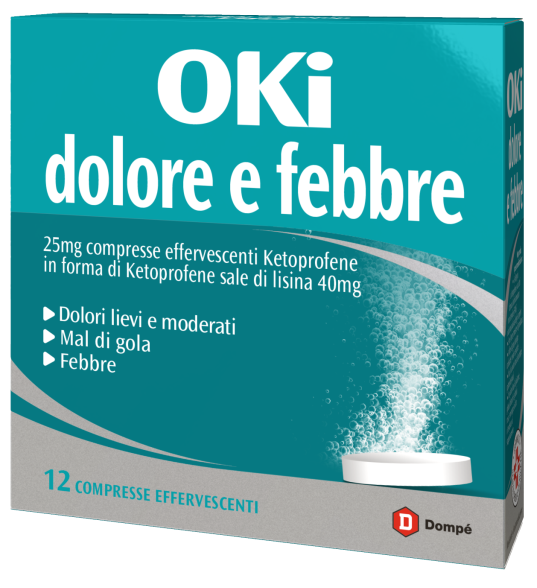 OKI DOLORE E FEBBRE 12 COMPRESSE EFFERVESCENTI