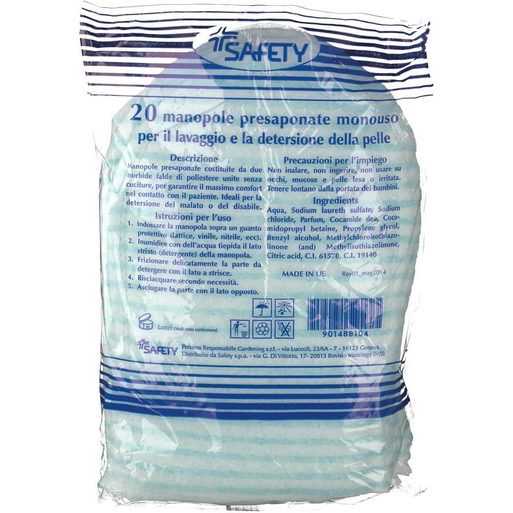 MANOPOLA PRESAPONATA MONOUSO 20 PEZZI