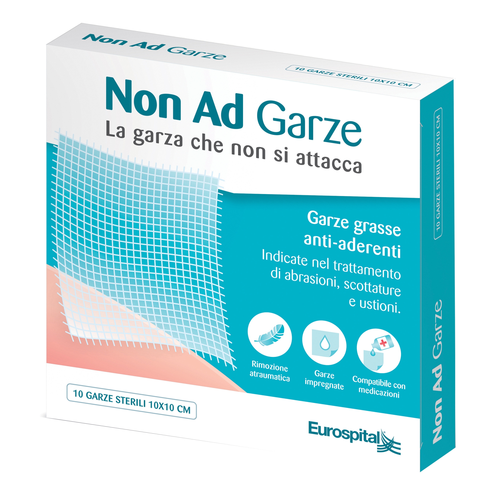 GARZA PARAFFINATA NON ADESIVA 10X10 10 PEZZI